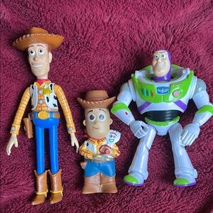 Bundle of 3 Toy Story Woody and Buzz Lightyear Action Figures